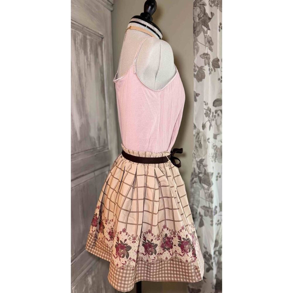 Ank Rouge Rose Pattern Skirt Castanets Club Camisole Shoujo Girl Himekaji Gyaru - Picture 6 of 16